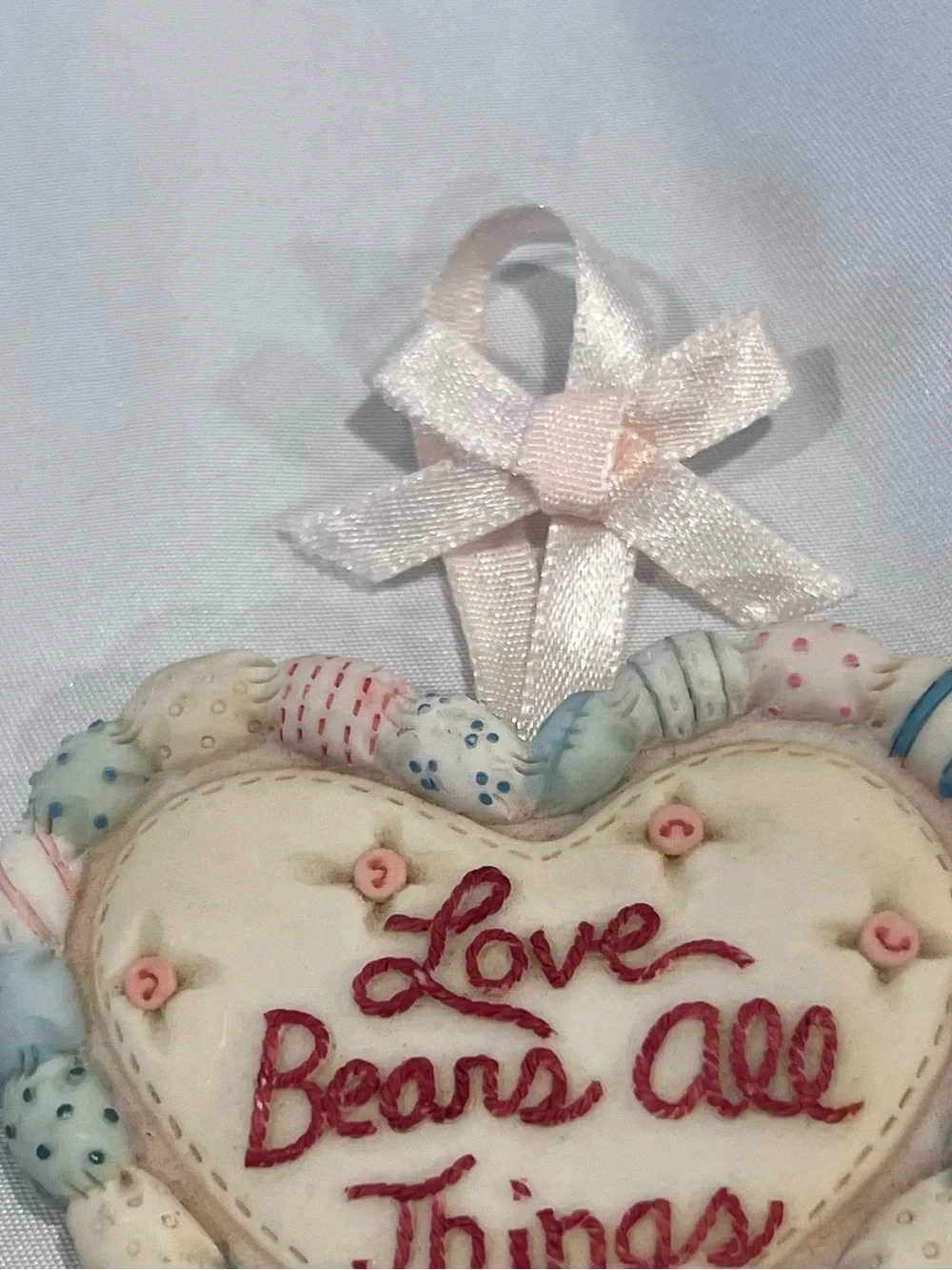 Cherished Teddies 1996 Love Bears All Things Heart Ornament Enesco